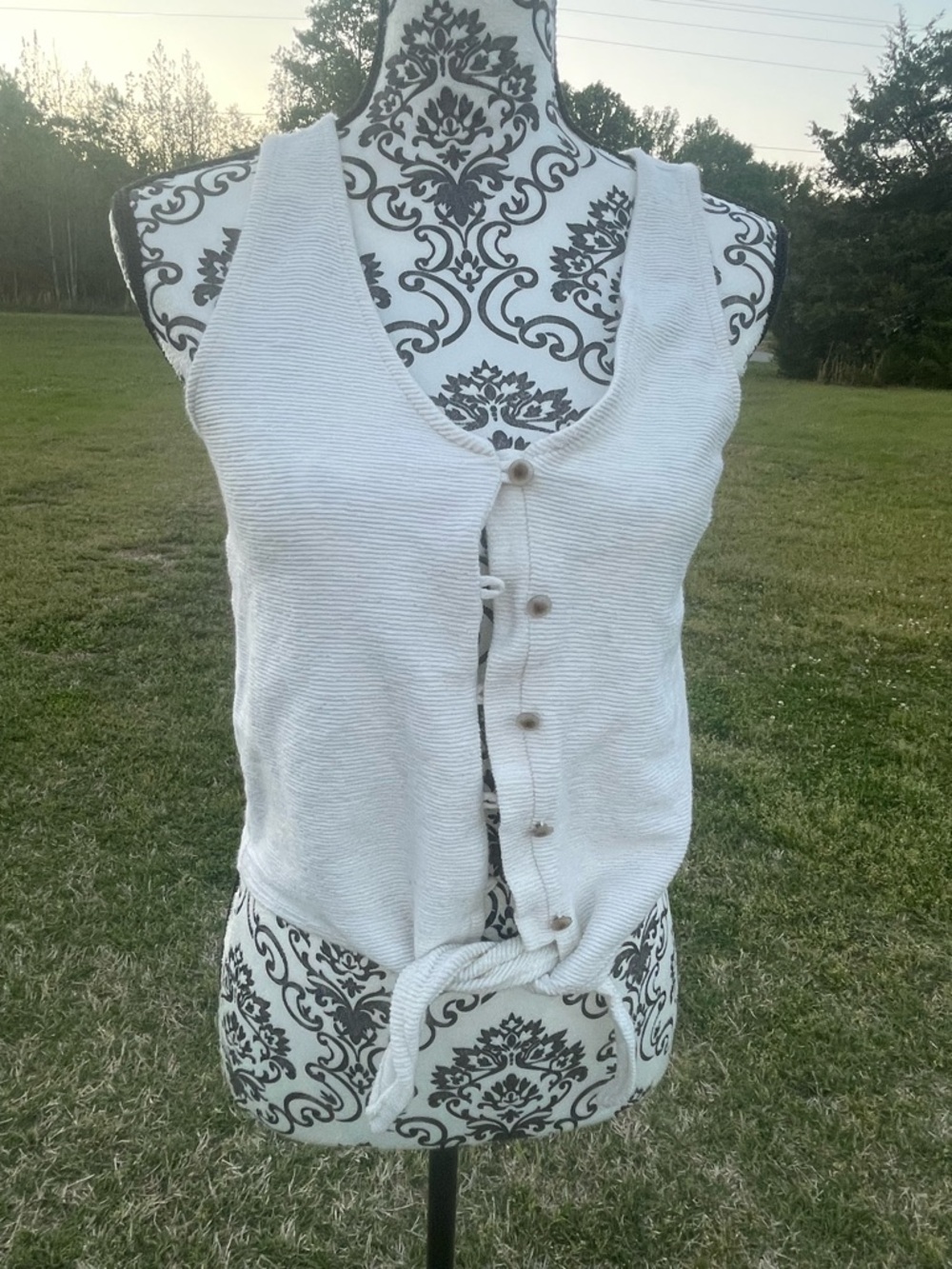 Madewell Cream Ribbed Sleeveless Tank